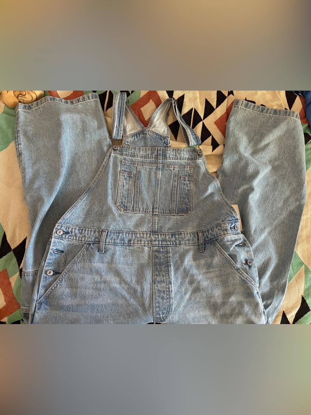 Abercrombie Light Wash Denim Overalls, new with tags, ladies size XL, size 18